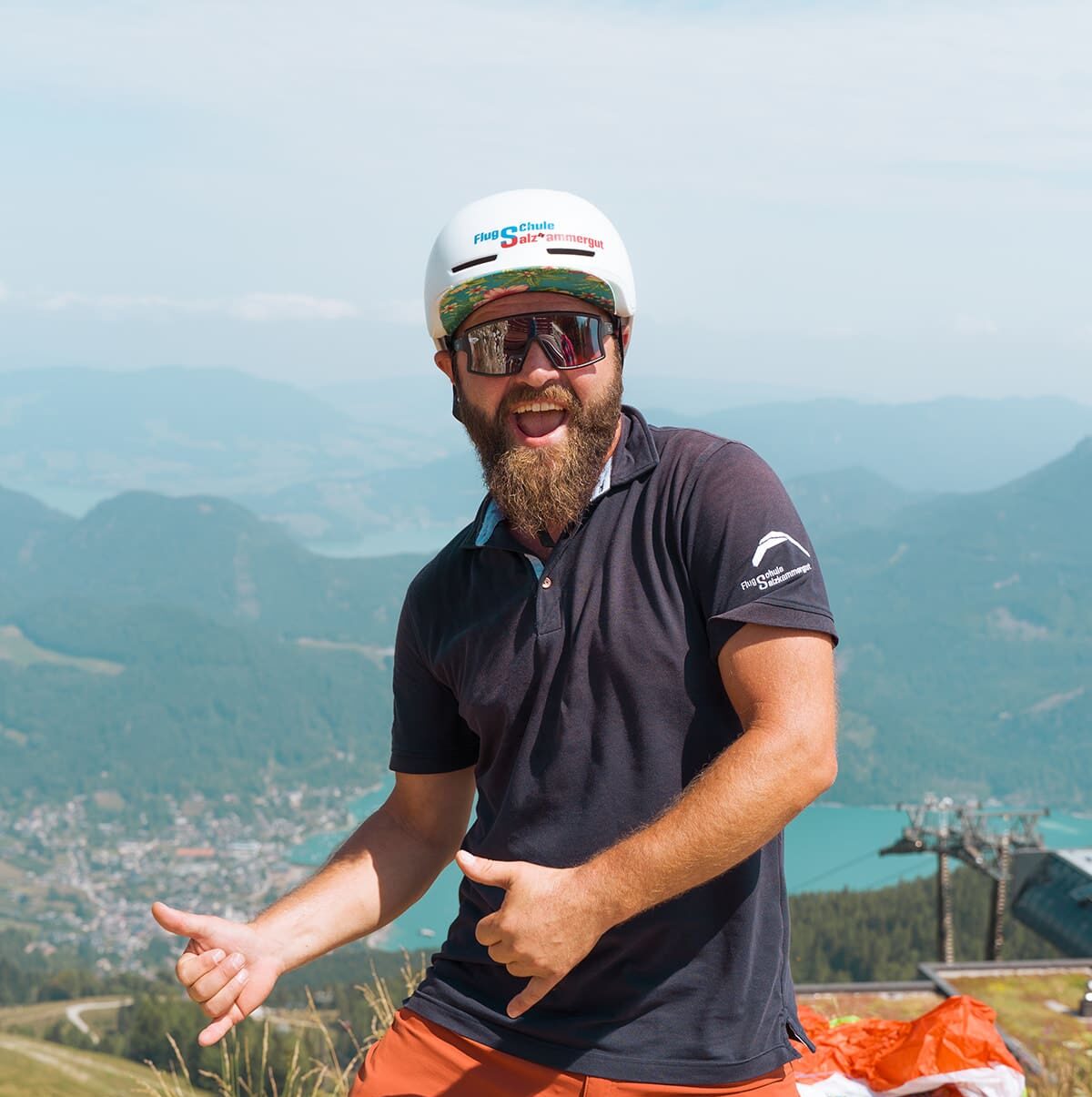Tandempilot Andi am Startplatz